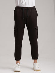 Six Pocket Fleece Cargo Trouser - Brown - wearup.store