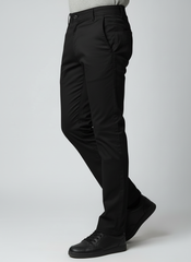 Premium Cotton Lycra Stretch Pant - Black
