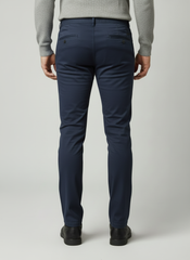 Premium Cotton Lycra Stretch Pant - Navy Blue