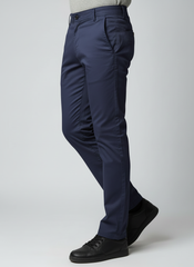 Premium Cotton Lycra Stretch Pant - Navy Blue