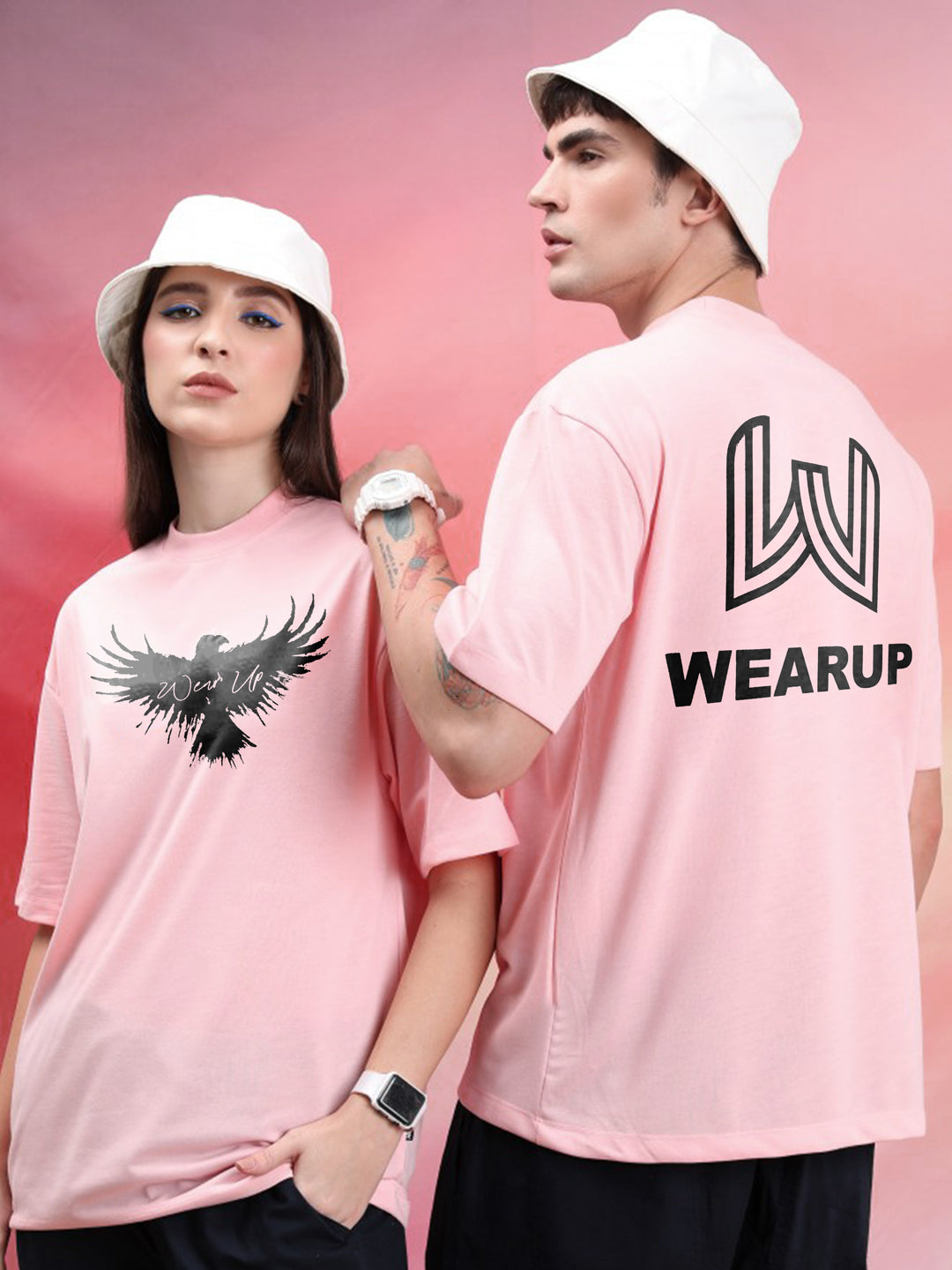 Eagle Oversized Tees - Pink