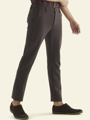 Men's Imported Textured Velen Cool Dark Brown Pant - wearup.store