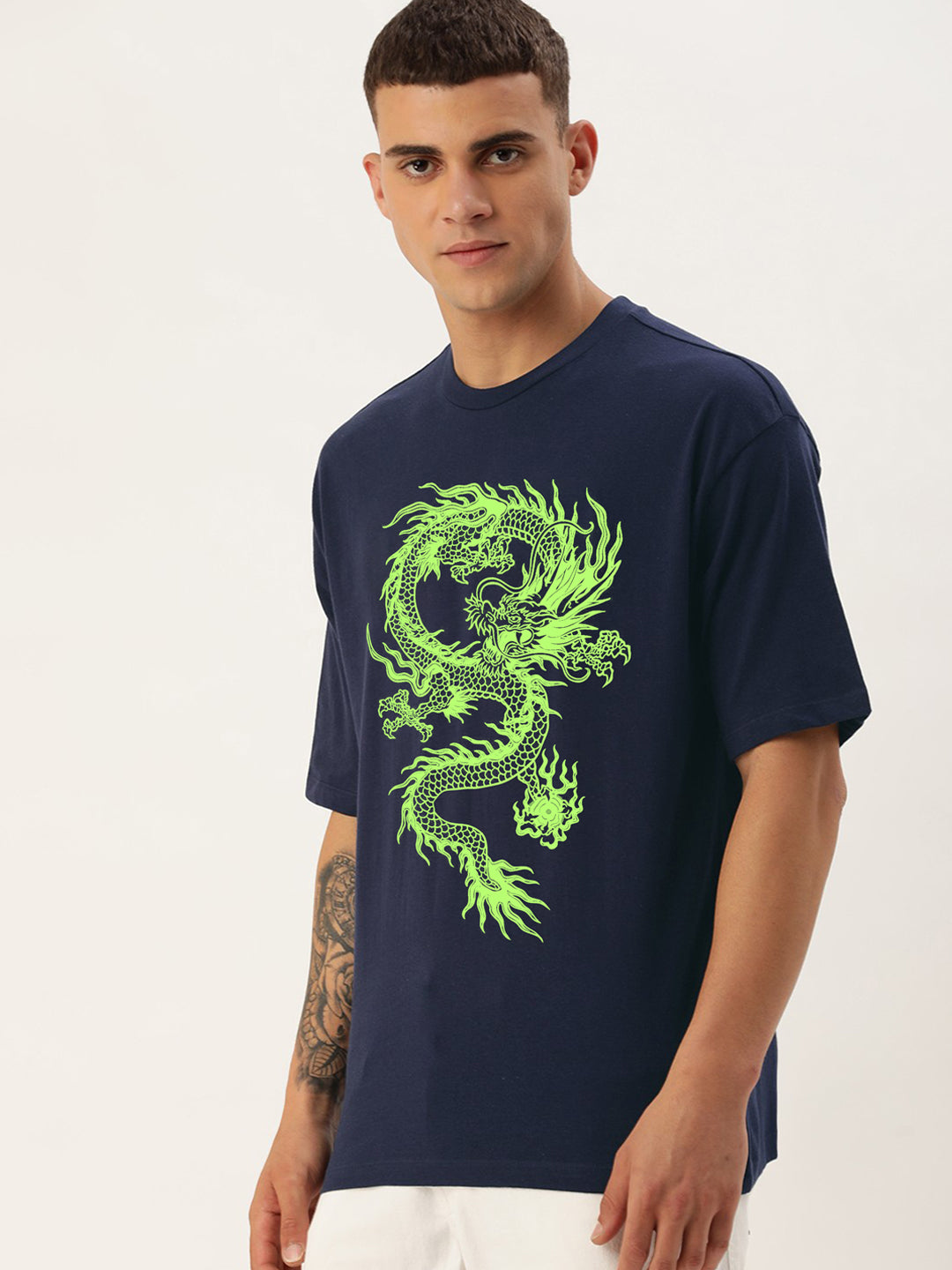 Dragon Oversized Tees - Navy