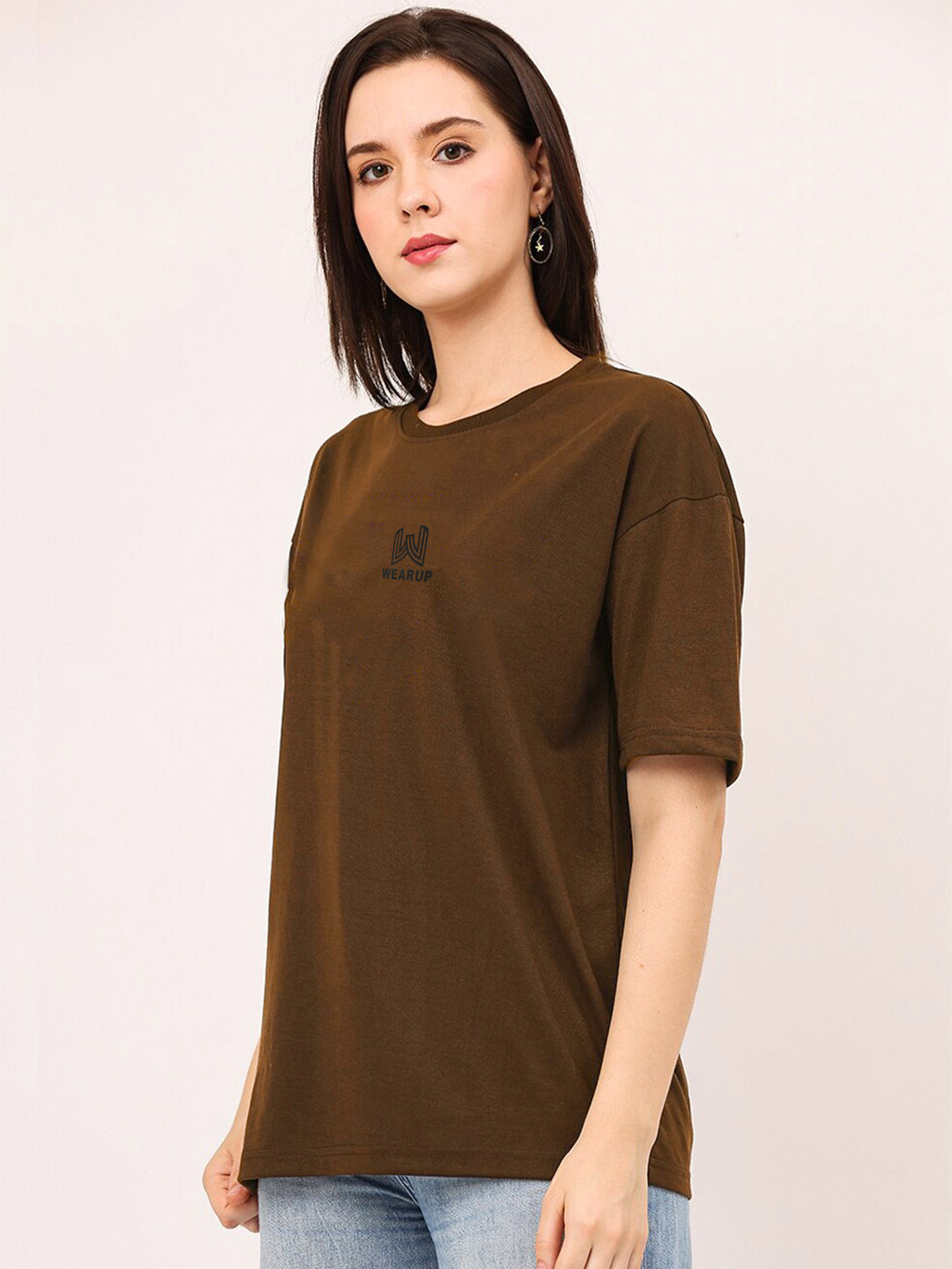 WearUp Oversized Tees - Brown