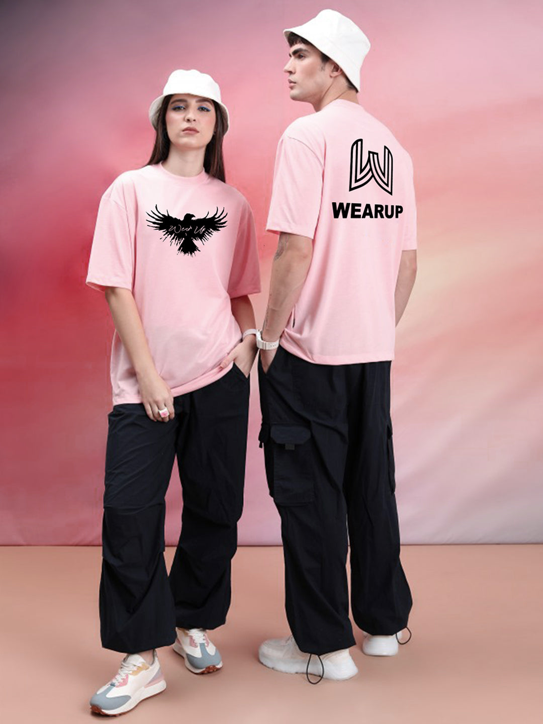 Eagle Oversized Tees - Pink