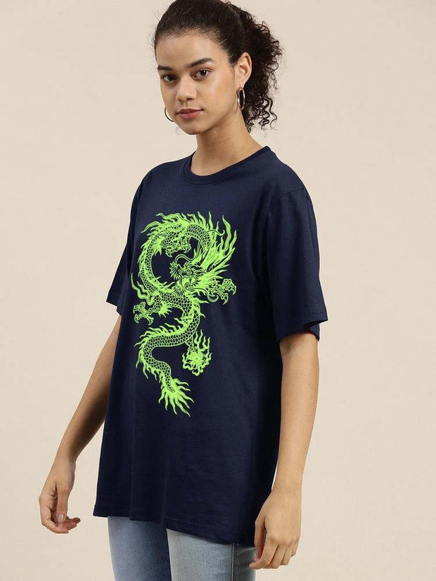 Dragon Oversized Tees - Navy - wearup.store