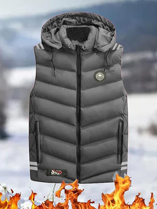 Imported Sleeveless Puffer - Grey