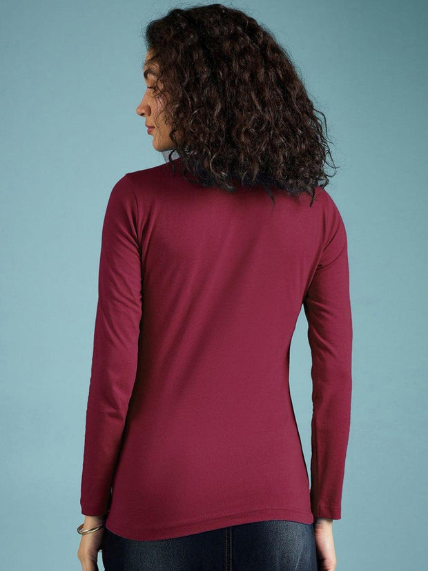 Adi Activewear Full Sleeve Shirt - Maroon - wearup.store