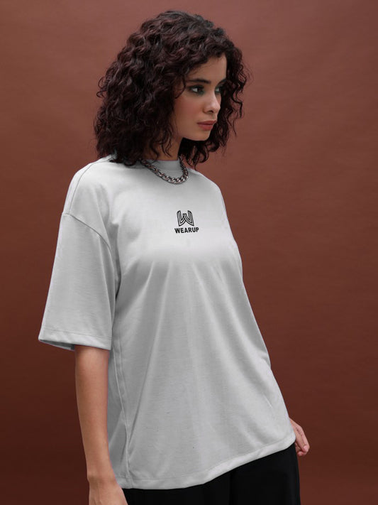 WearUp Oversized Tees - Light Grey