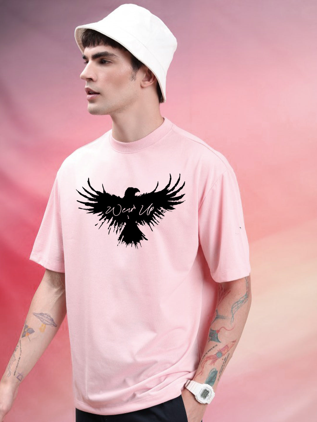 Eagle Oversized Tees - Pink