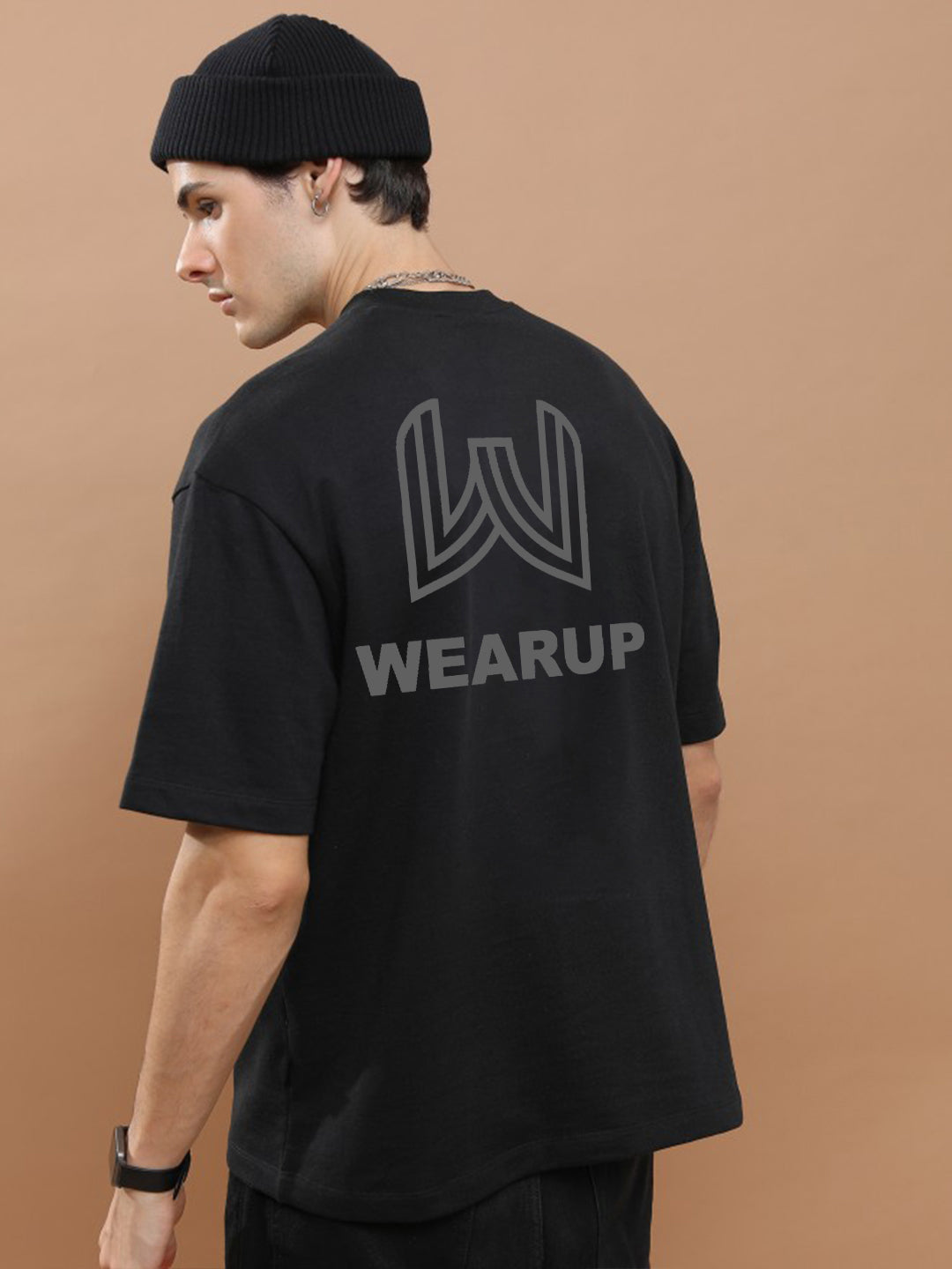 WearUp Oversized Tees - Eagle Black