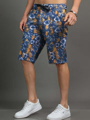 Men Floral Pattern Cotton Shorts - wearup.store