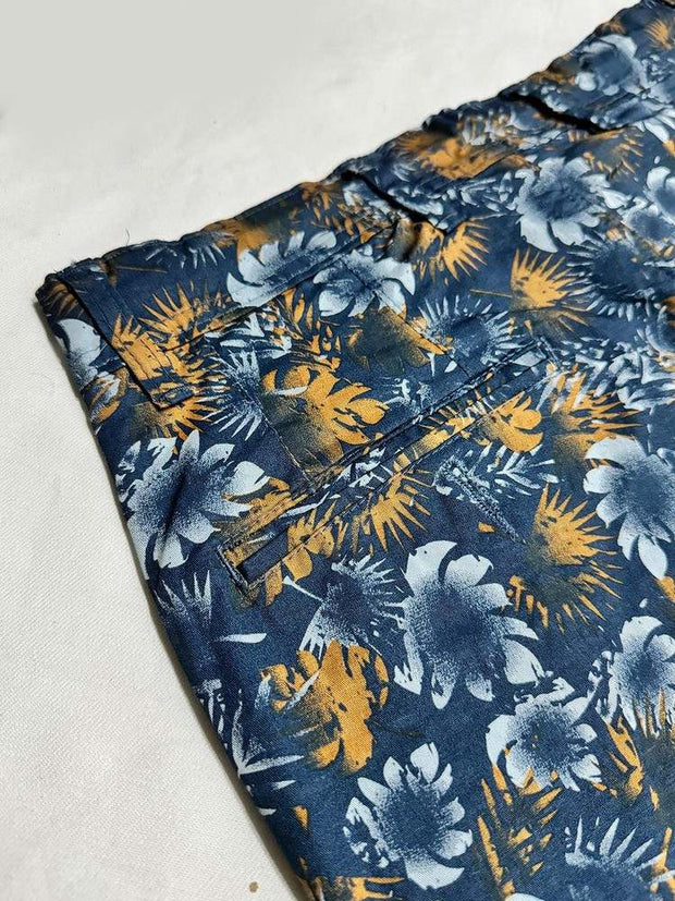 Men Floral Pattern Cotton Shorts - wearup.store