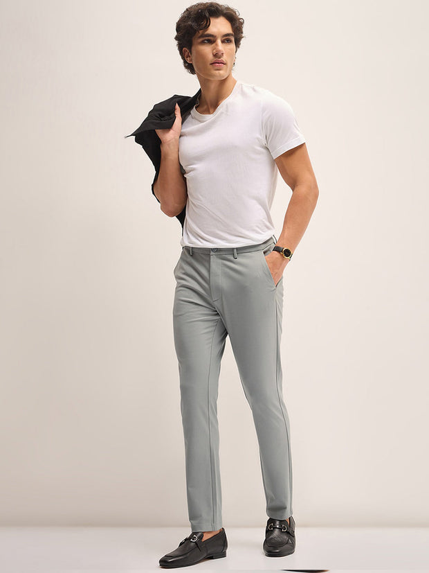 Men's Imported Textured Velen Cool Grey Pant - wearup.store