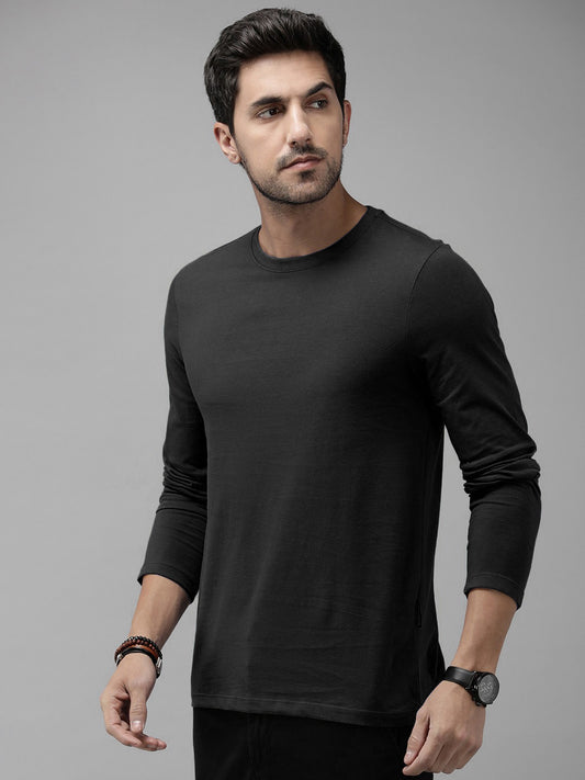 Basic Activewear Full Sleeve Shirt - Black