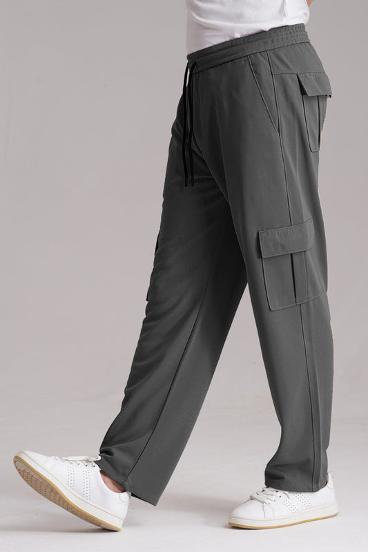 Imported Oversized Cargo Trouser - Charcoal