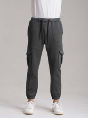 Six Pocket Fleece Cargo Trouser - Steel Grey - wearup.store