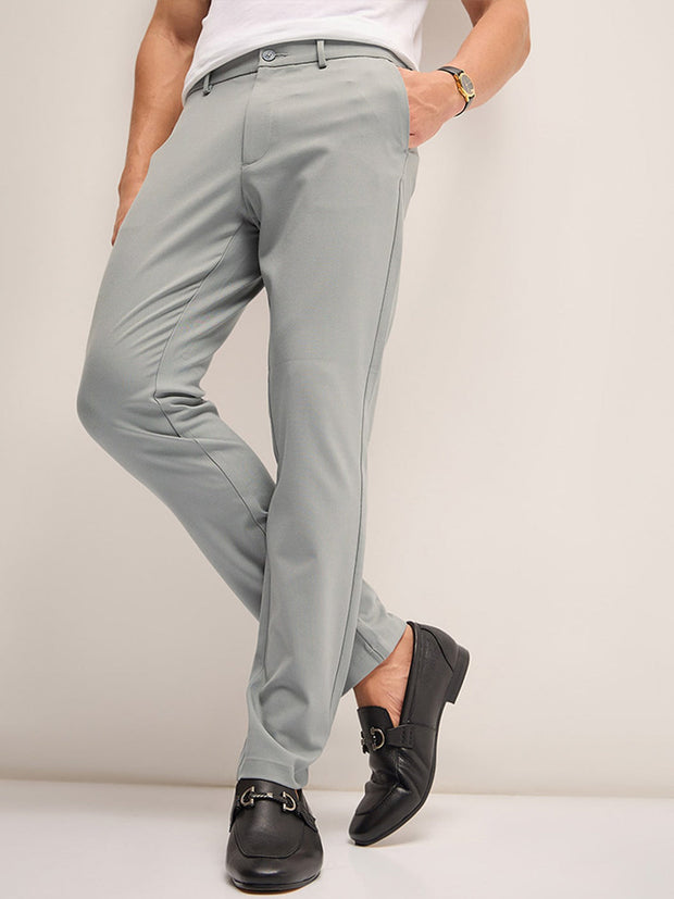 Men's Imported Textured Velen Cool Grey Pant - wearup.store
