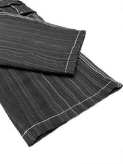 Men's Black Contrast Stitch Cargo Trackpant - wearup.store