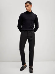 Men's Imported Textured Velen Cool Black Pant - wearup.store