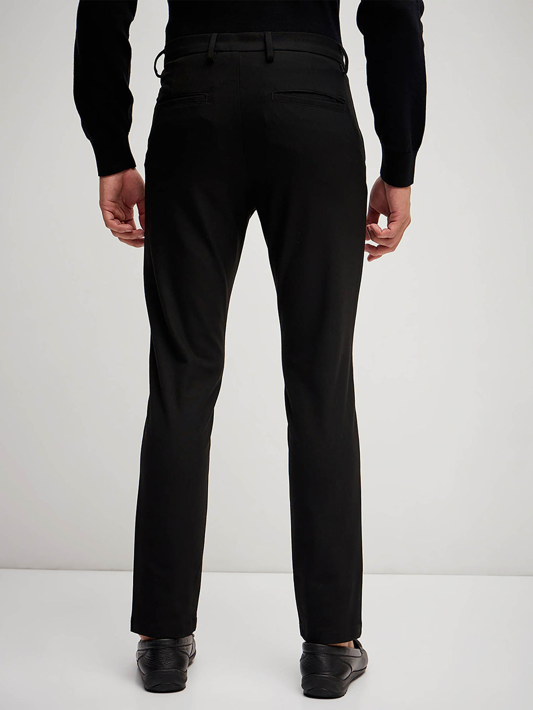Men's Imported Textured Velen Cool Black Pant - wearup.store