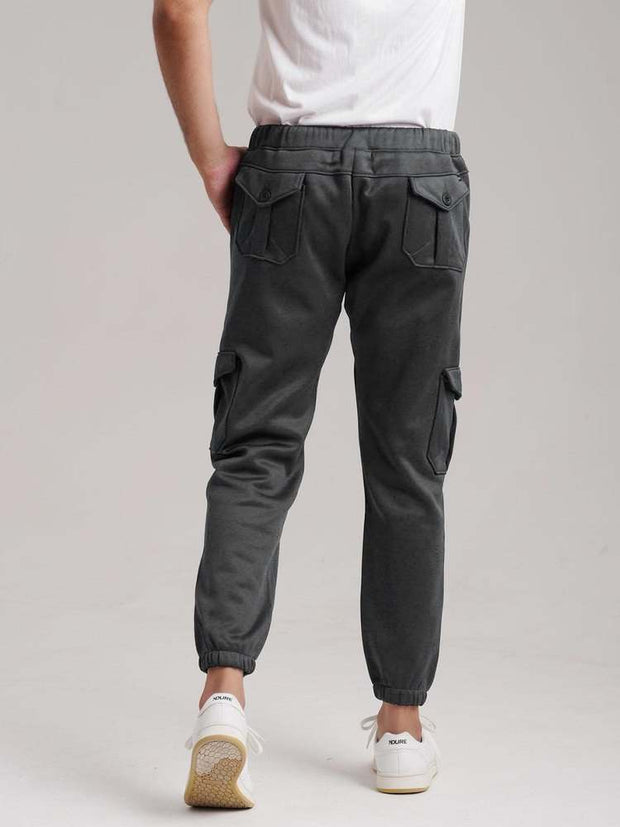 Six Pocket Fleece Cargo Trouser - Steel Grey - wearup.store