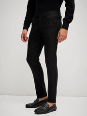 Men's Imported Textured Velen Cool Black Pant - wearup.store