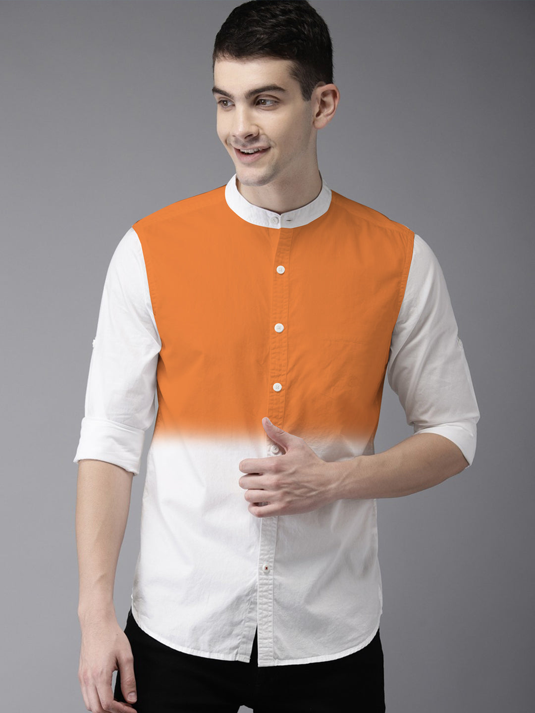 Men's Color Block Casual Shirts