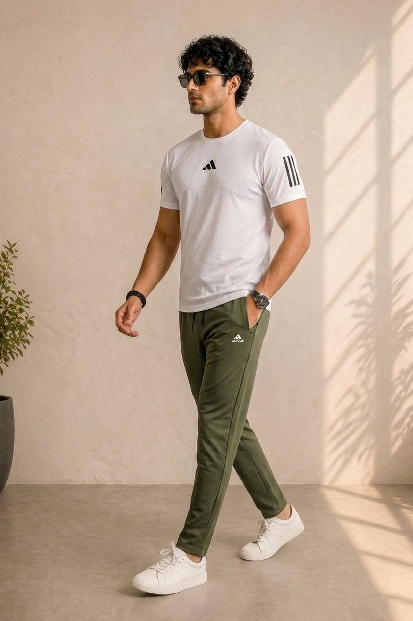 Adi Imported Combo Set - White / Olive