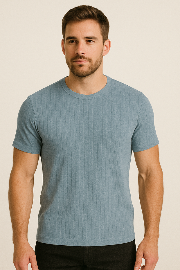 Poplin Cool T-Shirt - Light Blue