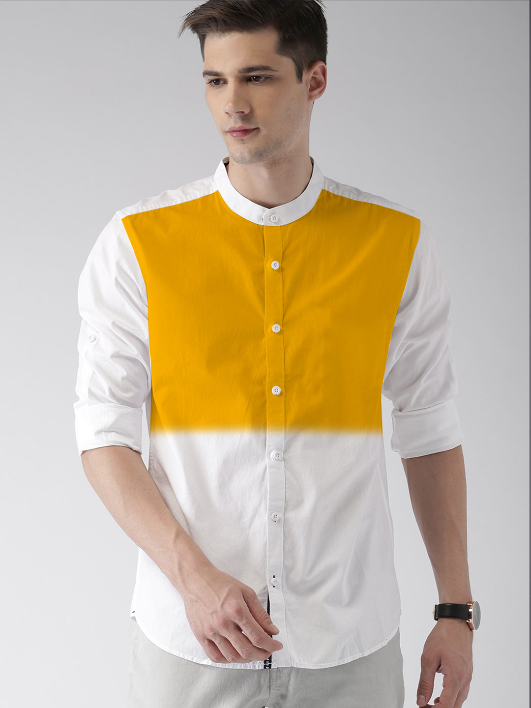 Men's Color Block Casual Shirts