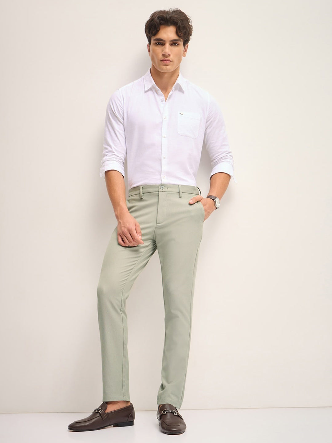 Men's Imported Textured Velen Cool Light Mint Pant - wearup.store