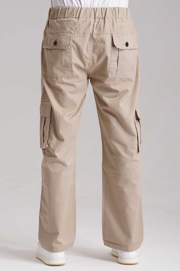 Men's Oversized Cargo Trousers - Skin