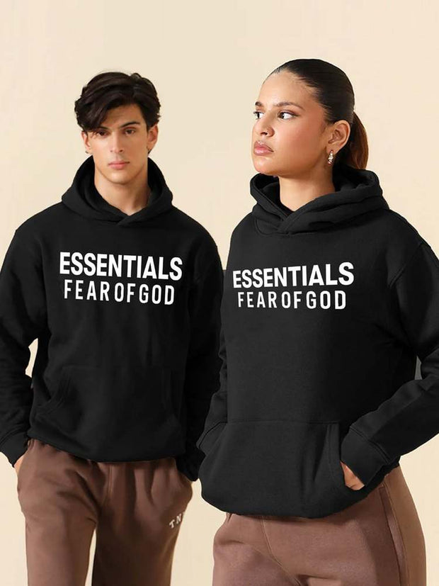 Esnce Fleece Hoodie - Black - wearup.store