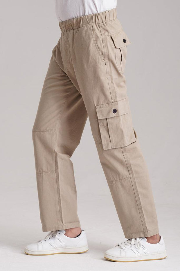 Men's Oversized Cargo Trousers - Skin - wearup.store