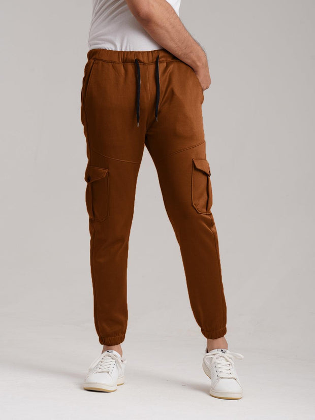 Six Pocket Fleece Cargo Trouser - Mustard - wearup.store