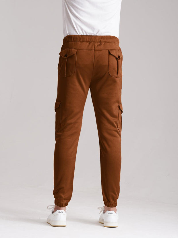 Six Pocket Fleece Cargo Trouser - Mustard - wearup.store