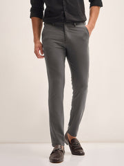 Men's Imported Textured Velen Cool Dark Grey Pant - wearup.store