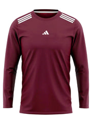 Adi Activewear Full Sleeve Shirt - Maroon - wearup.store