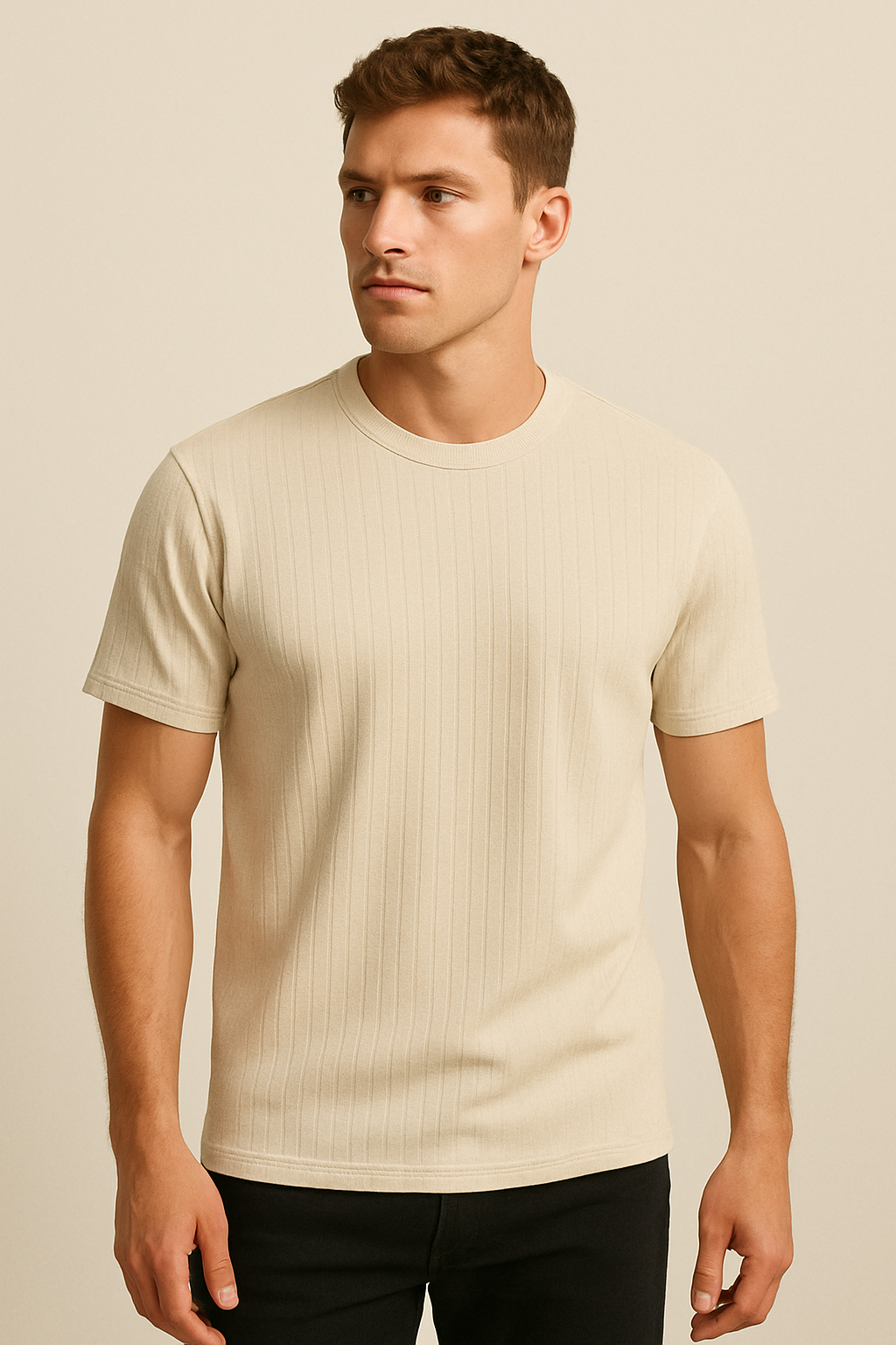 Poplin Cool T-Shirt - Beige