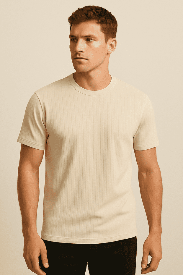 Poplin Cool T-Shirt - Beige