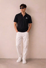 Adi Dry Fit Polo T-Shirt - Black