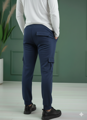 Micro Six Pocket Loose Trouser - Navy