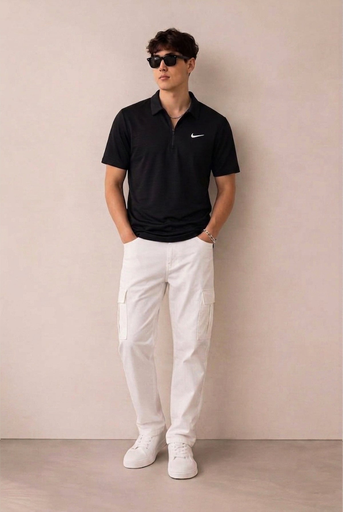 Nke Dry Fit Polo T-Shirt - Black