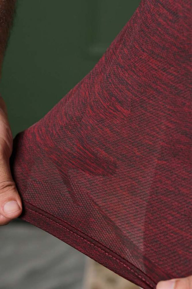 Textured T-Shirt - Maroon