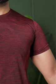 Textured T-Shirt - Maroon
