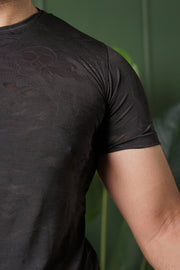 Textured T-Shirt - Black