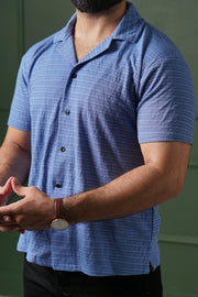 Comfy Coat Collar Shirt - Sky Blue