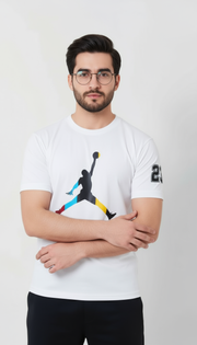 JDN White Dri-Fit T Shirt - Wearup Store