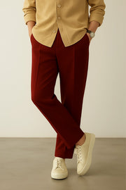 Imported Oversized Joggers - Maroon